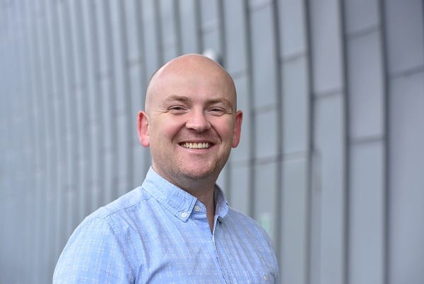 Gareth Compton pictured smiling outside SERC's SPACE Campus